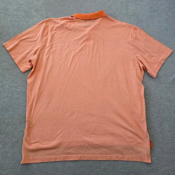 Polo Ralph Lauren Mens XL Pima Cotton Micro Stripe Polo Shirt Orange White - Picture 6 of 8